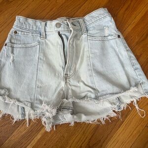 Abercrombie and Fitch distressed jean shorts